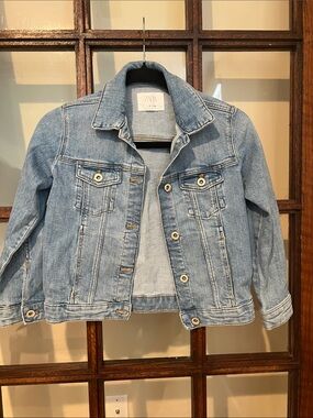 Zara Kids Light Wash Denim Trucker Jacket